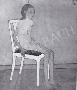 Huszár, Vilmos - Sitting Nude, 1907 
