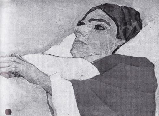 Huszár, Vilmos - Bed-ridden Woman, 1913 painting