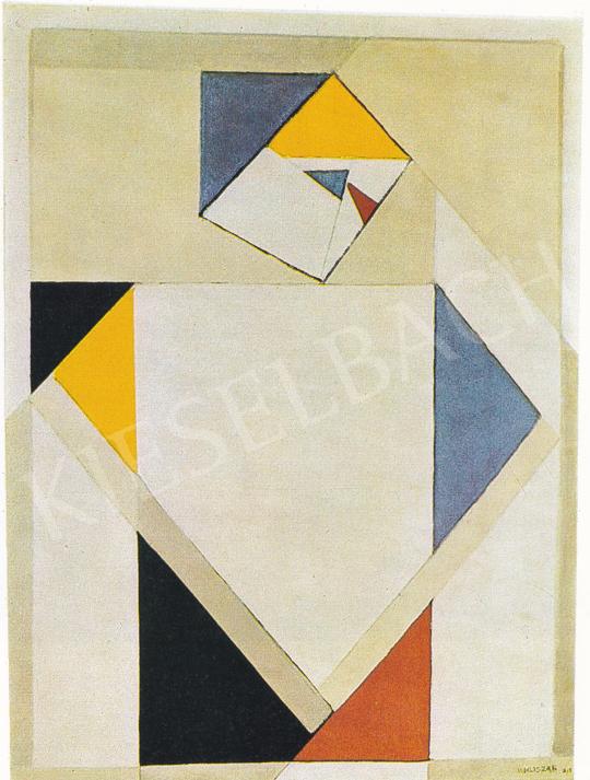 Huszár, Vilmos - Composition with Woman Figure, 1918 painting