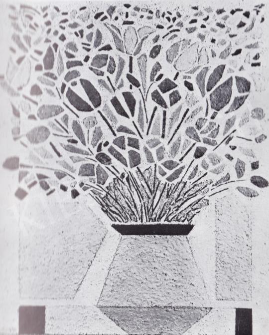 Huszár, Vilmos - Vase with Flowers, 1927 painting