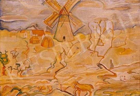  Tóth, Menyhért - Landscape with a Cow and a Windmill | 18th Auction auction / 201 Lot