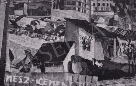 Derkovits, Gyula - Detail of Suburb, 1929 painting