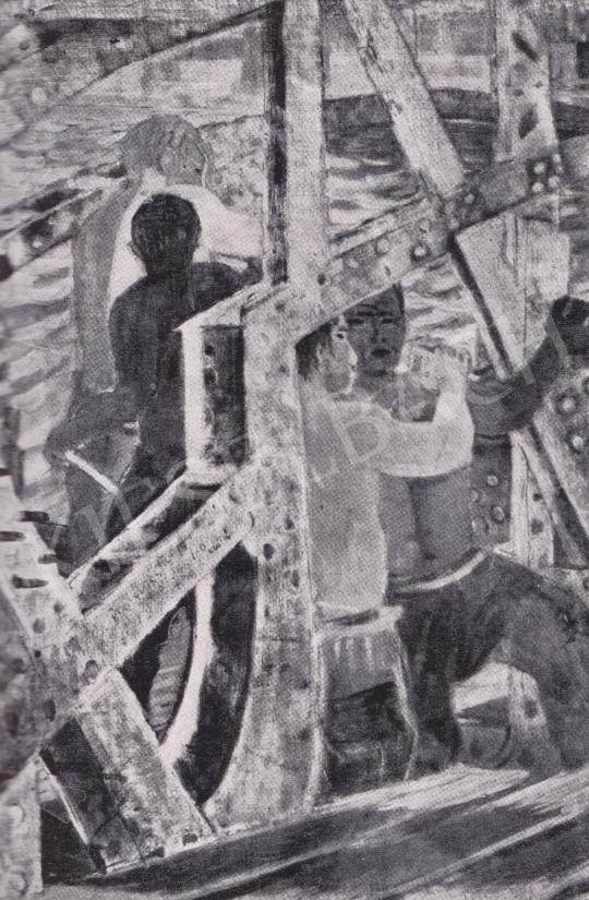 Derkovits Gyula - Hídépítők, 1932 festménye