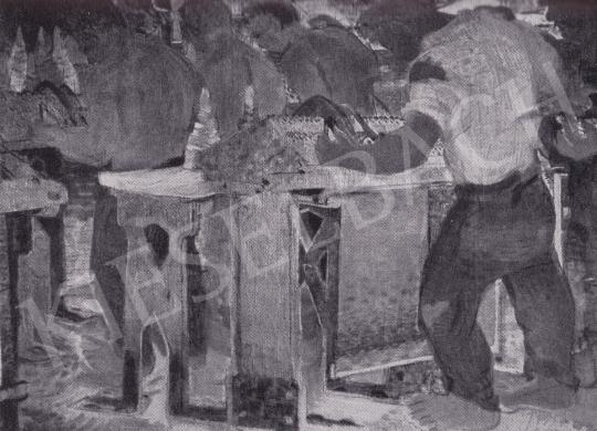 Derkovits, Gyula - Weaver Workers, 1933 painting