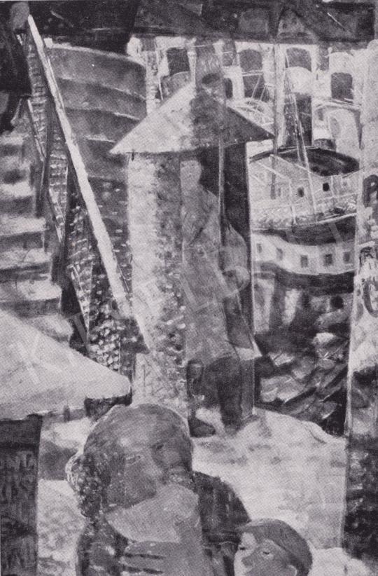 Derkovits, Gyula - Bridge in Winter, 1934 painting