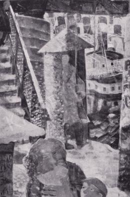 Derkovits, Gyula - Bridge in Winter, 1934 