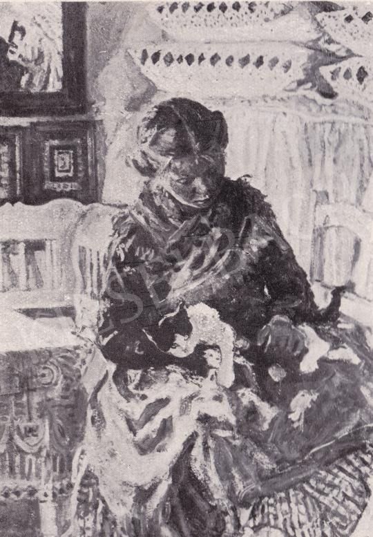  Perlmutter, Izsák - Girl in Peasent Room painting
