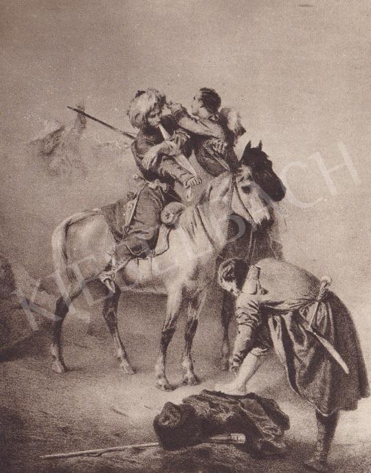  Zichy Mihály - Kaukázusi jelenetek: Első sebesülés, 1852 festménye