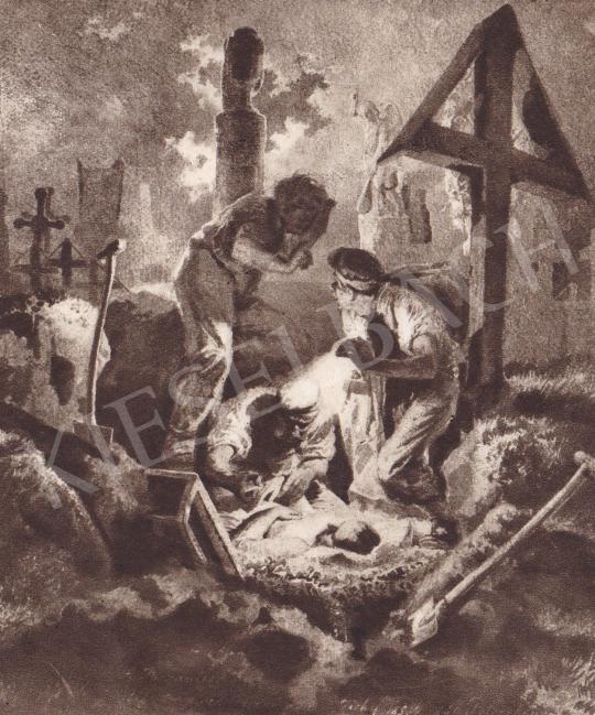  Zichy Mihály - Sírrablók, 1858 festménye