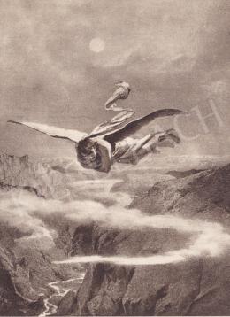  Zichy Mihály - Lemontov-illusztráció. Démon az űrben, 1881 