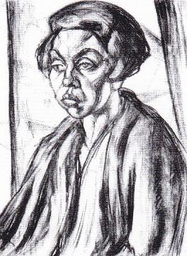  Csapek Károly - Női tanulmányrajz, 1920 k. festménye