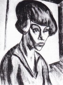  Csapek, Károly - Girl Study Drawing, c. 1920 painting