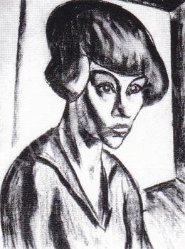 Csapek, Károly - Girl Study Drawing, c. 1920 