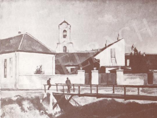  Bánovszky, Miklós - Szentendre with Little Bridge, 1951 painting