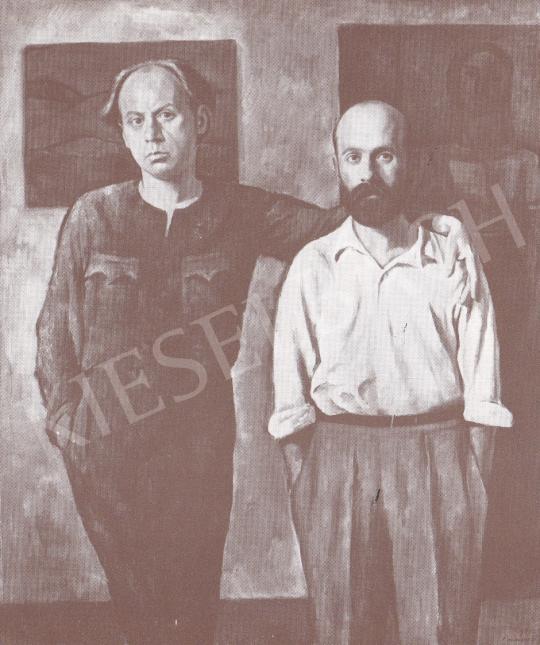  Bánovszky, Miklós - My Two Painter Friends, 1935 painting