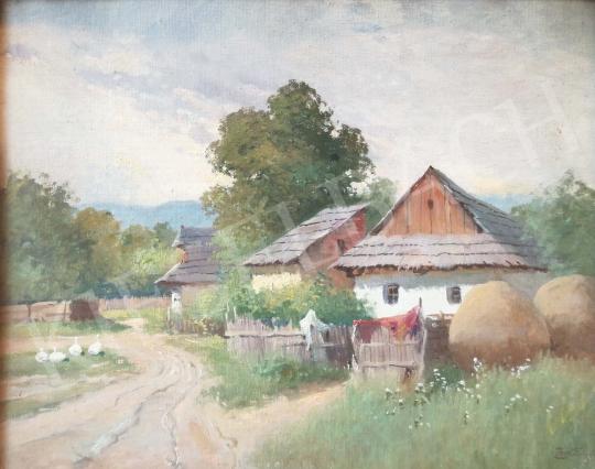 Zorkóczy, Gyula - Village Scene painting