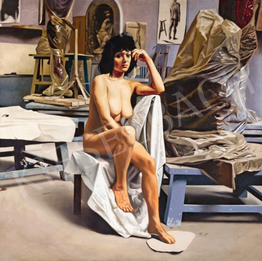  Méhes, Lóránt (Zuzu) - In the Studio, 1974 painting