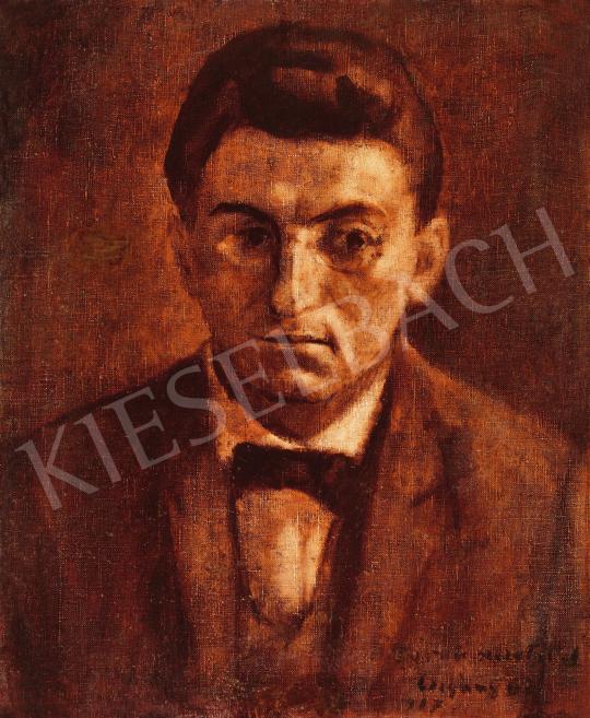  Czigány Dezső - Sebestyén Sándor gordonkaművész portréja, 1917 festménye