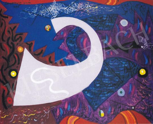  Lossonczy, Tamás - Swan, 1973 painting