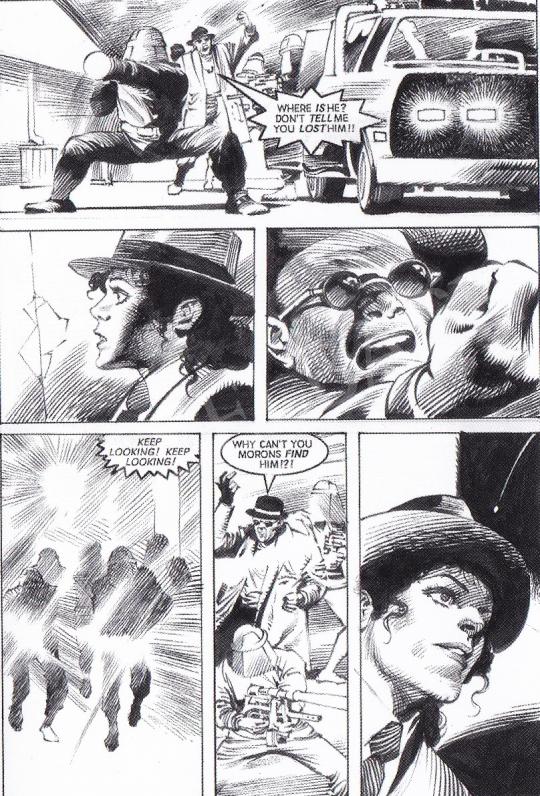  David B. Russell - Storyboard a Moonwalker című filmhez festménye