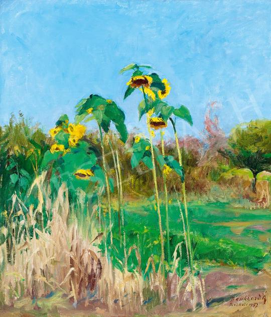  Benkhard, Ágost - Sunflowers, 1947 painting