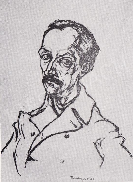 Tihanyi, Lajos, - Portrait of Mihály Babits, 1918 painting
