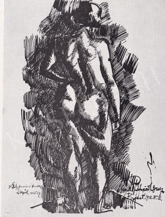  Nemes Lampérth, József - Woman Nude, 1916 painting
