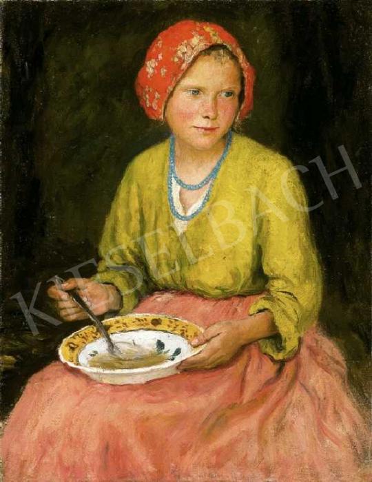  Glatz, Oszkár - Girl in a Red Scarf | 15th Auction auction / 36 Lot