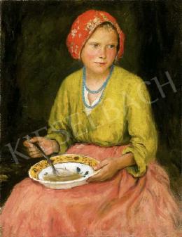  Glatz, Oszkár - Girl in a Red Scarf 