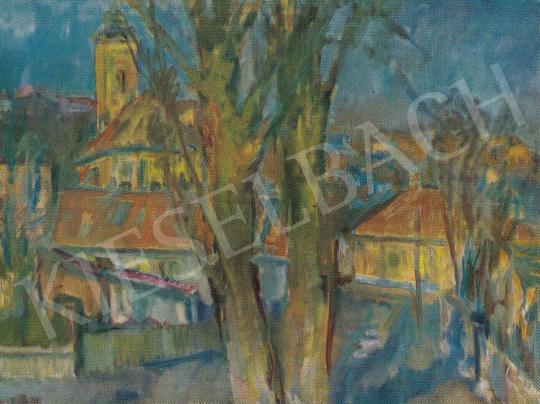Kántor Andor - Tavaszi fények Szentendrén, 1959 festménye