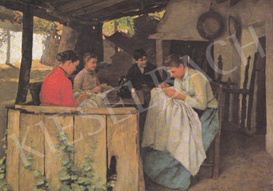 Bihari, Sándor - On the Porch painting