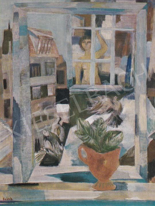 Scholz, Erik - In the Window, 1962 painting