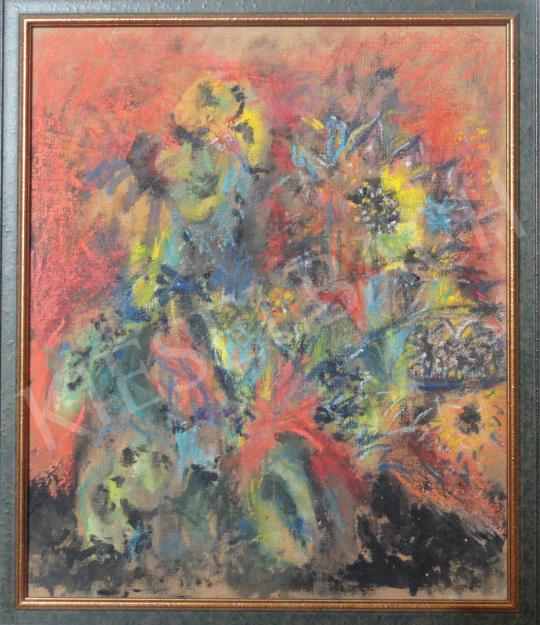  Antal, Irén - Flower Still Life with Sunflowers painting