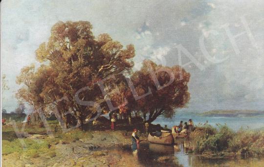 Mészöly, Géza - Fishery at the Lake Balaton, 1877 painting