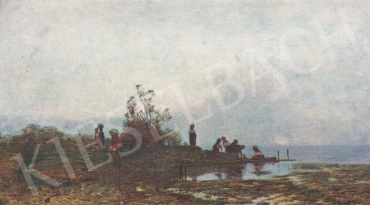 Mészöly, Géza - Autumn Day at the Lake Balaton, 1875 painting