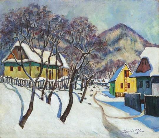 Kádár, Géza - Nagybánya Scene in Winter | 15th Auction auction / 49 Lot