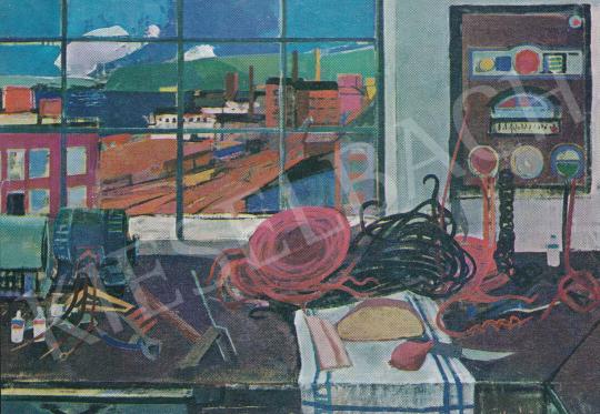  Vecsési, Sándor - Electricity Shop, 1967 painting