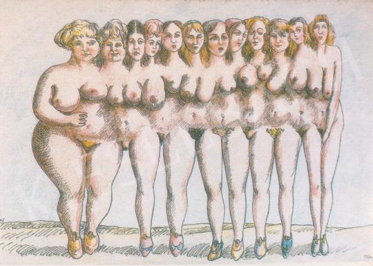  Roland Topor - One of Casanova's Theory, 1975 painting