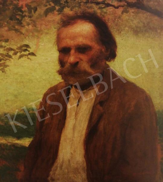  Halász-Hradil Elemér - Idős férfi vidéken festménye