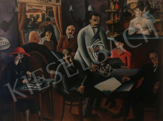  Schiller, Géza - In the Coffee House, 1924 painting
