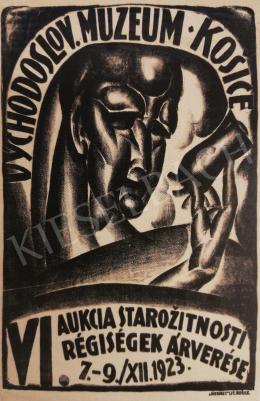  Krón, Jenő - Poster for the VI: Antique Auction, 1923 