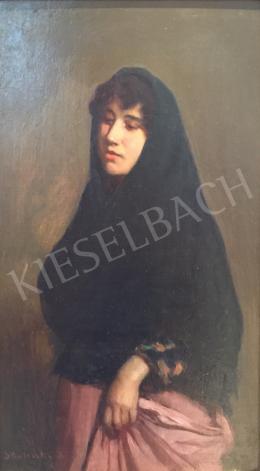 Skuteczky, Döme - Girl with a Black Kerchief 