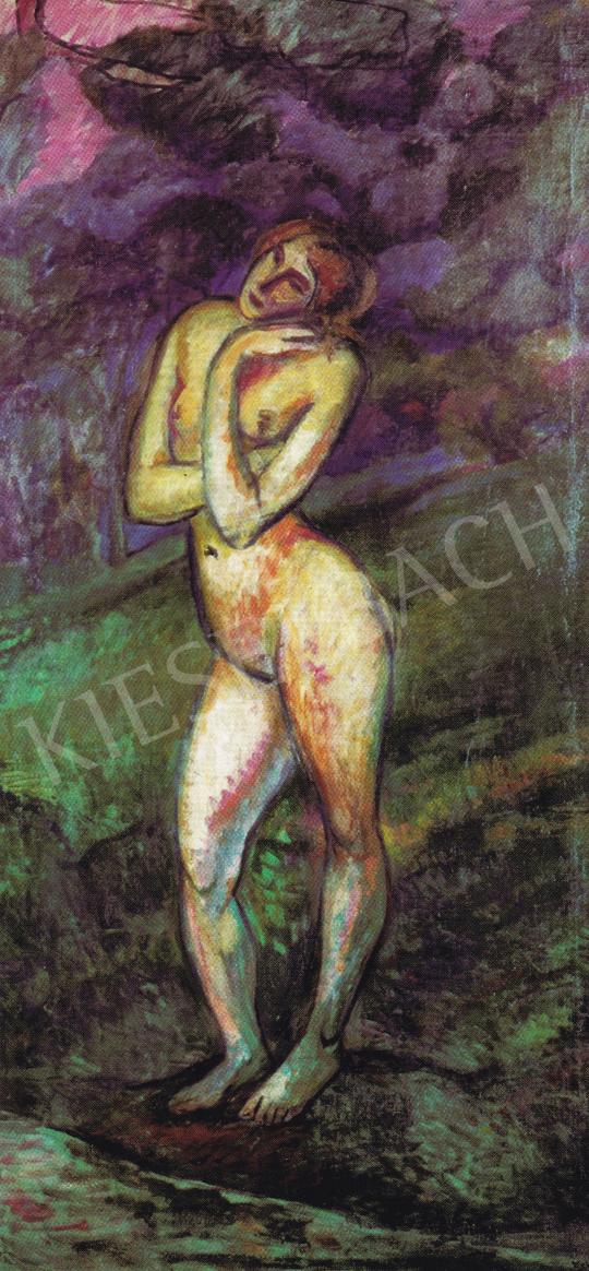  Kernstok, Károly - Standing Woman Nude, 1908 painting