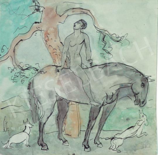  Kernstok, Károly - Boy Rides Horse painting