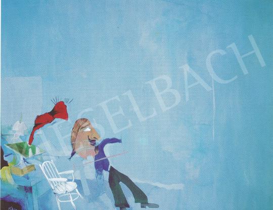  Wahorn, András - The Artist JUmps UP Because He Feels the Essence of Things painting