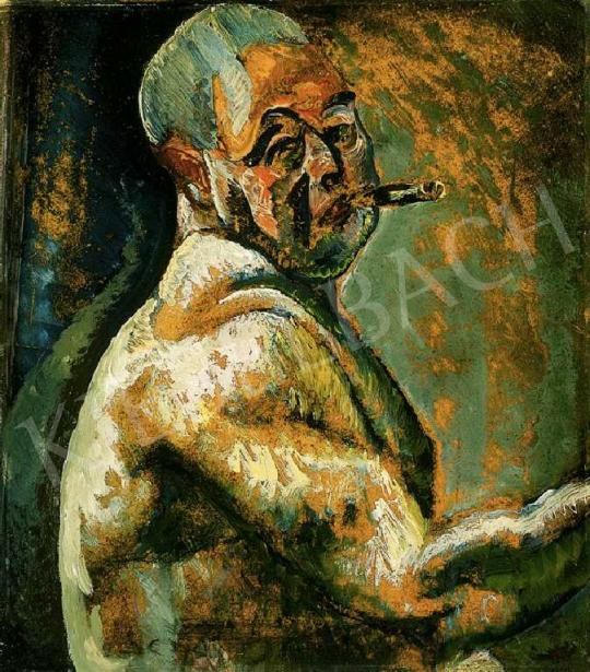  Scheiber Hugó - Önarckép meztelen felsőtesttel, 1920 körül | 15. Aukció aukció / 67 tétel