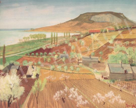  Jenő Borzsák - Badacsony Landscape, 1956 painting