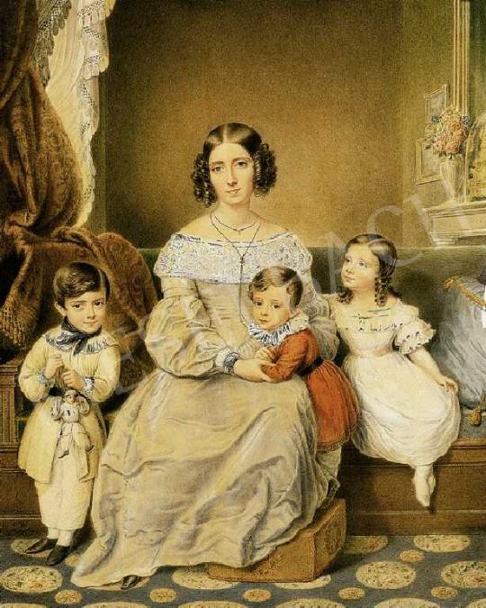 Comte, Louis - Anya három gyermekével | 15. Aukció aukció / 88 tétel
