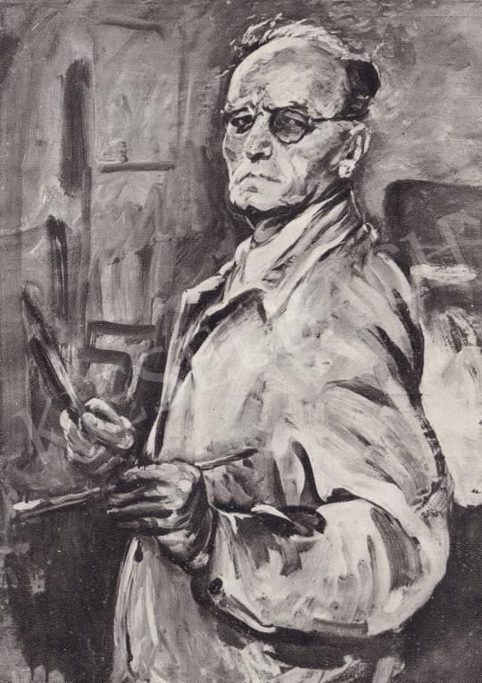  Pór, Bertalan - Self-Portrait, 1953 painting