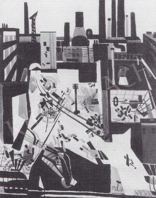  Hincz, Gyula - Factory, 1928 painting
